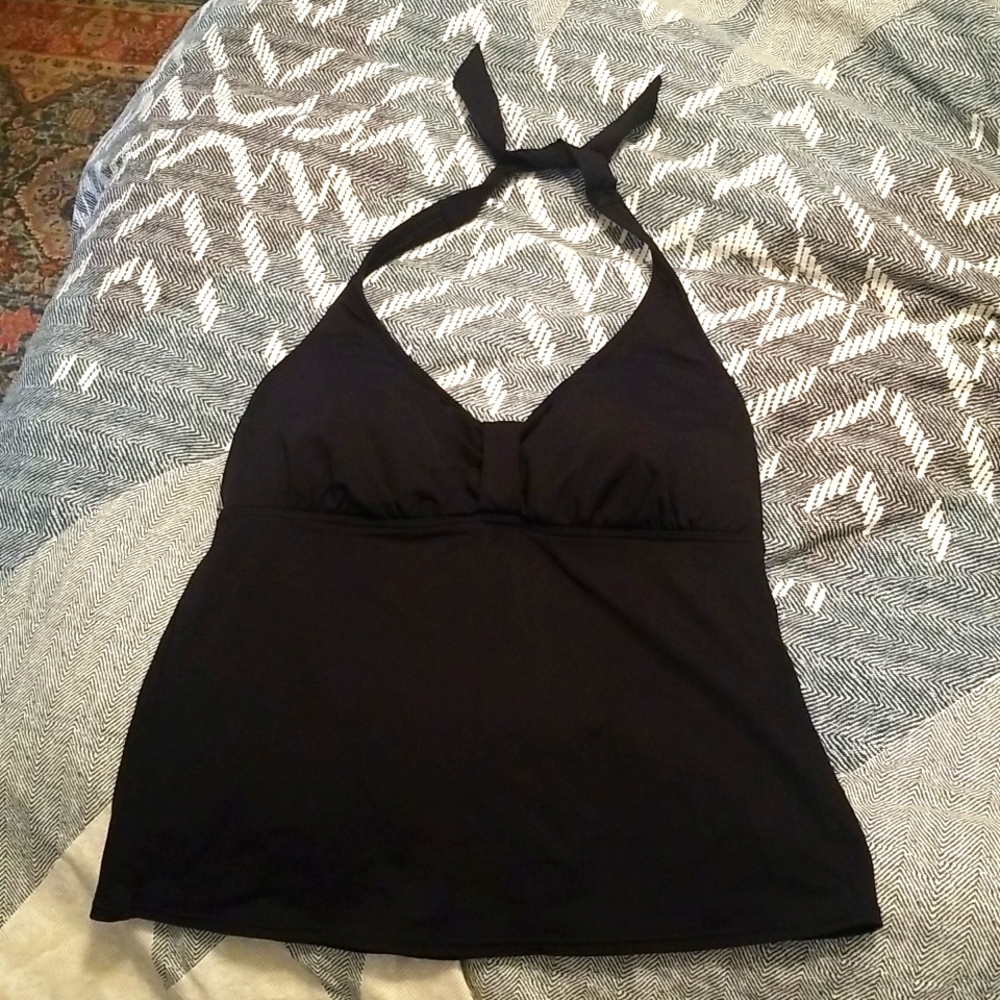 Lands End Halter tankini 12DDD